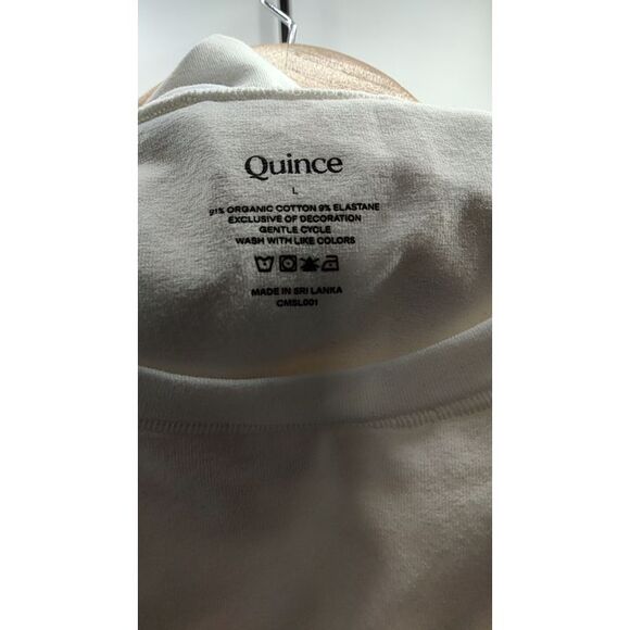 Quince White Sleeved Top Large - Picture 3 of 3